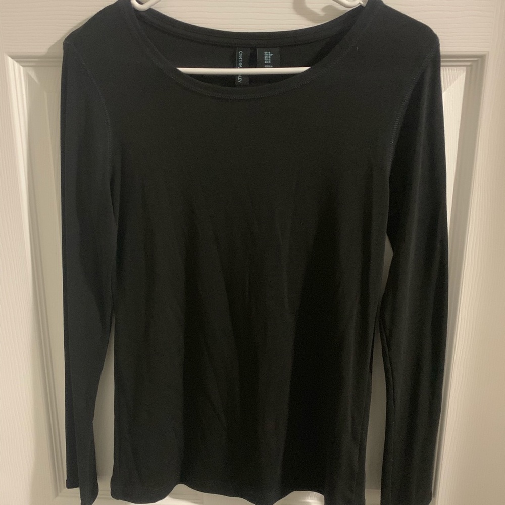 Cynthia Rowley black long sleeve shirt, size small
